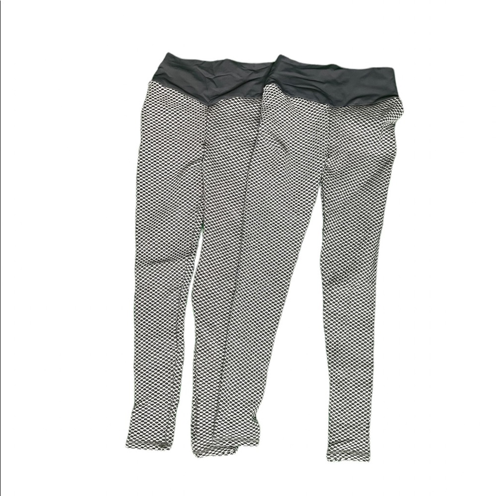 Two Medium Booty Scrunch Grey Leggings